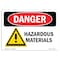 Signmission Safety Sign, OSHA Danger, 5" Height, 7" Width, Hazardous Materials, Landscape OS-DS-D-57-L-1315 - alternate 1